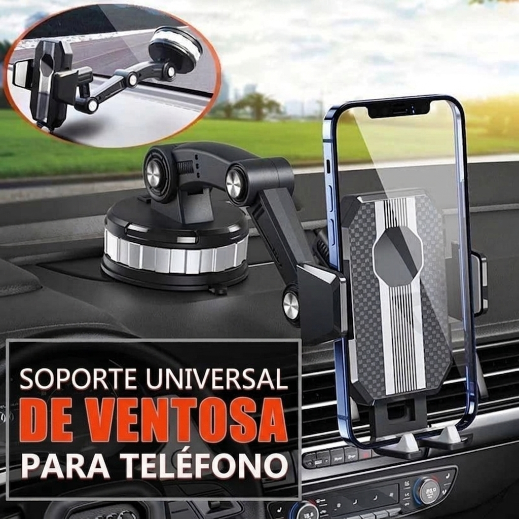 Soporte Premium para Auto "One-Button" | Succión Ultra Fuerte y Brazo Articulado 360°