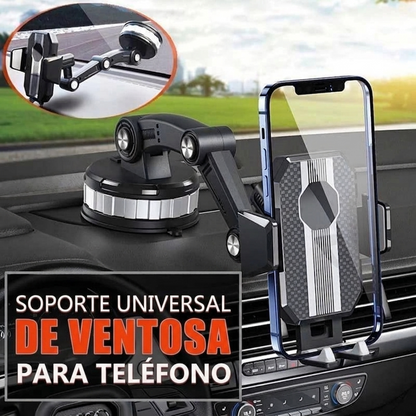 Soporte Premium para Auto "One-Button" | Succión Ultra Fuerte y Brazo Articulado 360°