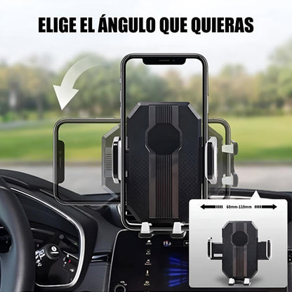 Soporte Premium para Auto "One-Button" | Succión Ultra Fuerte y Brazo Articulado 360°